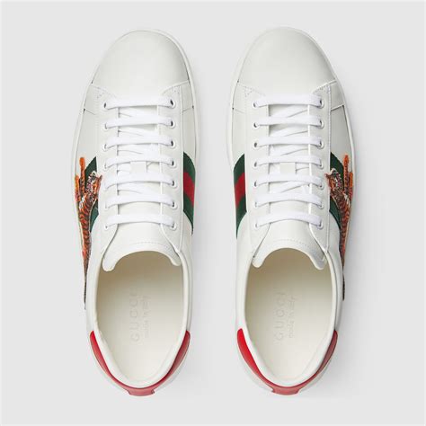 ace leather low-top sneaker gucci review|Gucci ace tiger sneakers.